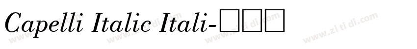 Capelli Italic Itali字体转换